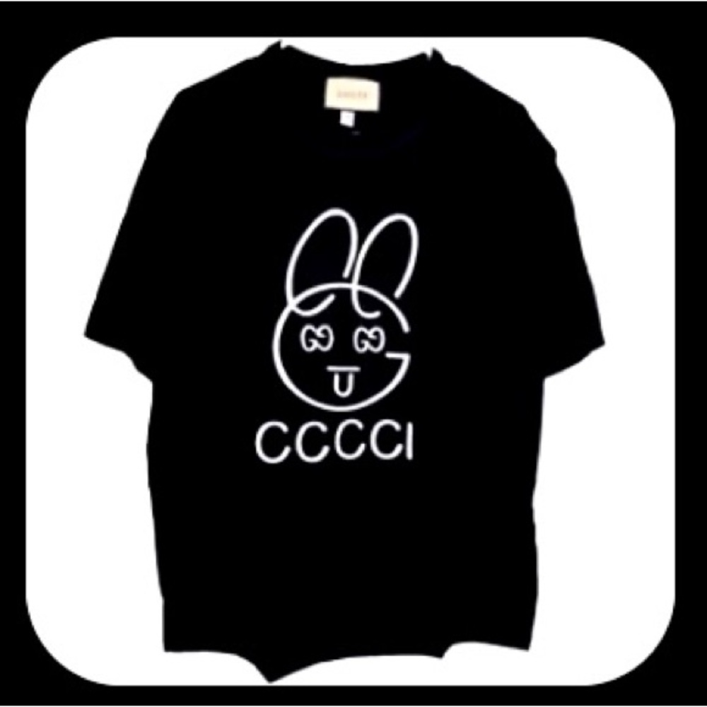 🔥 Men’s GUCCI t-shirt XL NWT Gucci Black Bunny… EURO XXL - US XL